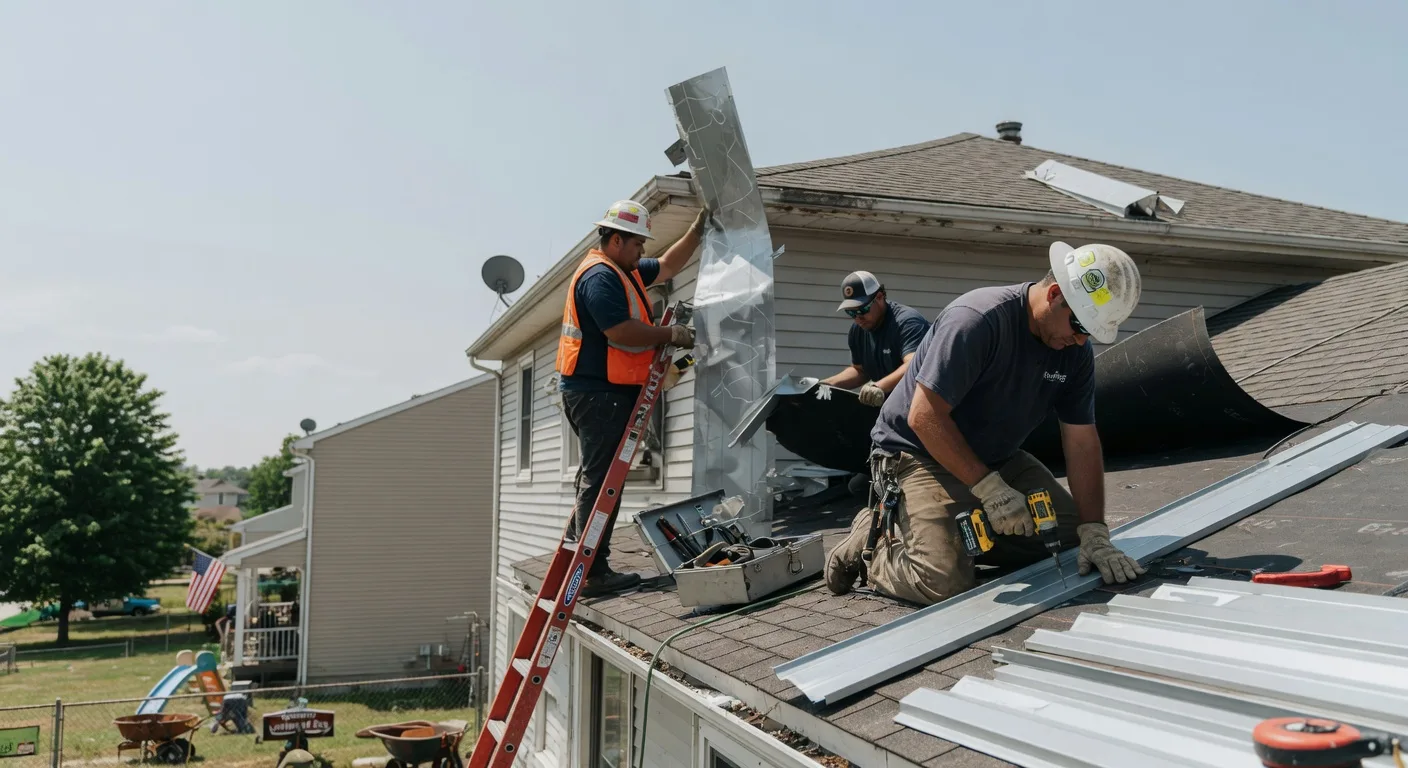 Storm Damage Metal Roof Repair in Steamboat Rock, IA